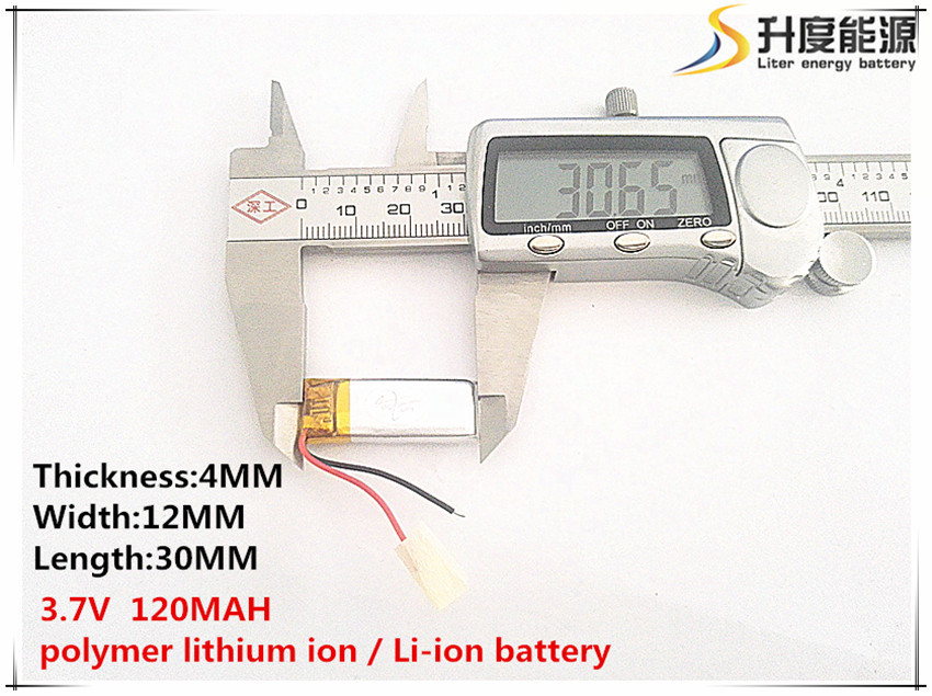 [SD] 401230 3.7 V,120mAH,[401233] Полимер литиум јонска / Li-ion батерија за ИГРАЧКА,МОЌ БАНКА,GPS,mp3,mp4,мобилен