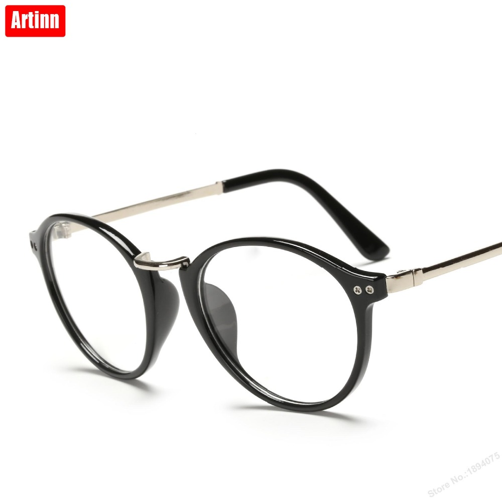 Eye glasses рамки за жените Мода Фенси Шарени Очила Мода Круг Половина Рамка Очила тркалезна метална рамка