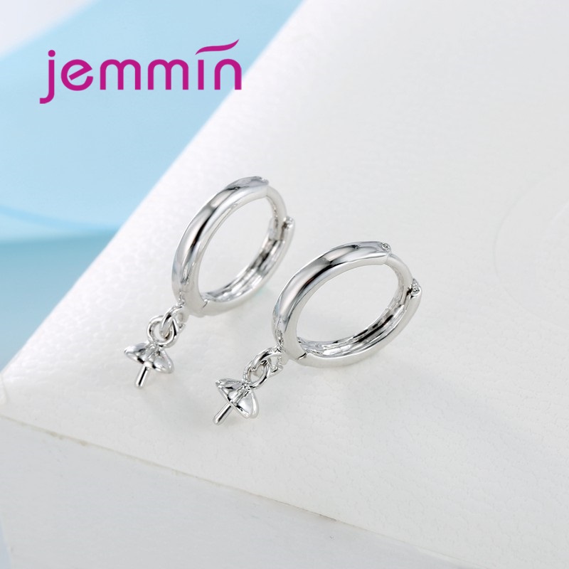 Jemmin 2017 Нови 925 Sterling Silver Обрачот Earring Накит Наоди За Жени, Изработка на DIY Компоненти Мода
