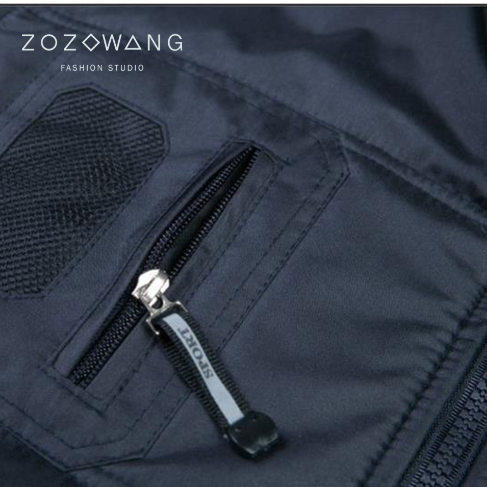 Zozowang есен зима нови памук вест мажите солидна повик краток одбиеме јака патент лабава плус големина половината