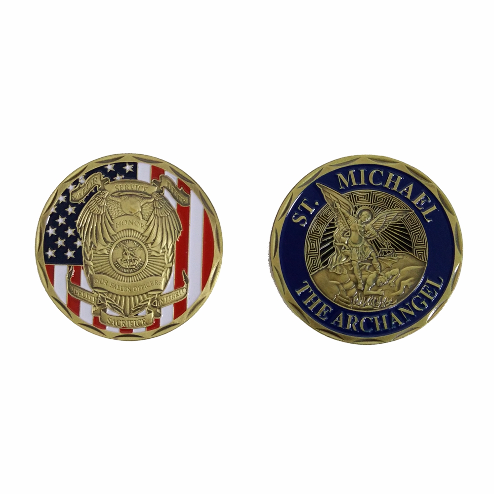 5pcs/многу St Мајкл Светец-Заштитник на Органите на Полицијата и Грло Предизвик Монета Анти Бронза Метал Занаети Колекција Сувенири Монета