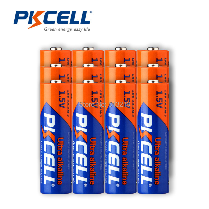 40PCS PKCELL 1.5 V E91 НА3 MN1500 LR6 AA Алкални Батерии За електрична играчки блиц на камерата жилети