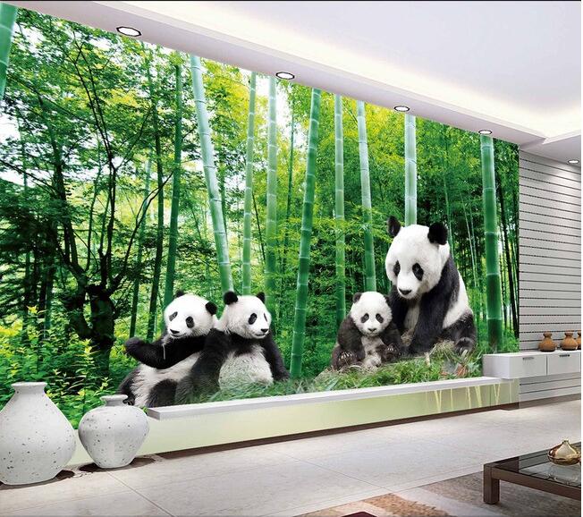 3d позадина обичај mural не-плетени 3d соба позадина 3d Националната шума национално богатство панда фото 3d