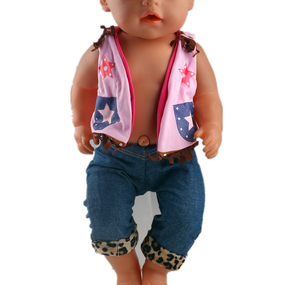 2 парчиња/set Кукла Облека Носат одговара 18 Американска Девојка Кукла,43cm Бебе Родено zapf, Деца најдобри