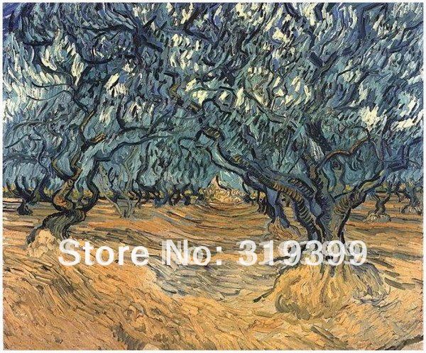 Vincent Van Gogh Маслото репродукција на лен платно,Маслинови Дрвја,рачно изработени,Слободна локација за подигнување на Превозот,Музеј на квалитетот