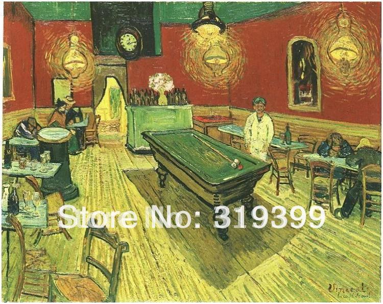 Vincent Van Gogh Маслото репродукција,Ноќта Кафе во Местото Lamartine во Arles,рачно изработени,Бесплатен Превозот