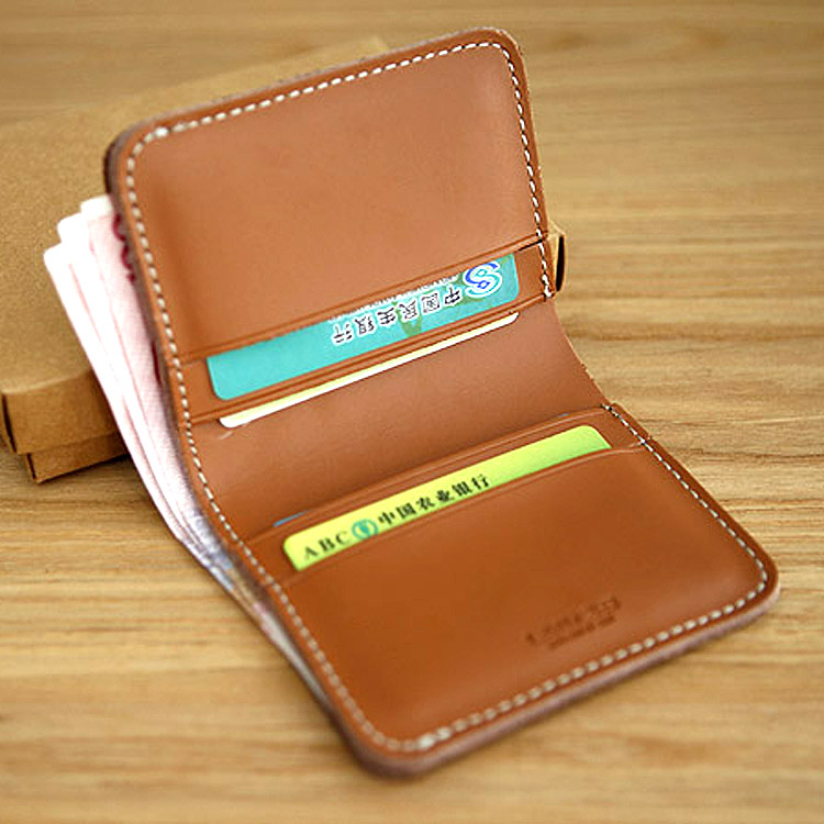 LANSPACE дизајнер на рачно изработени кожен паричник машки паричник мали студент паричникот бренд кожна чанта