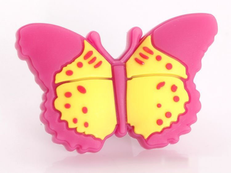 10PCS Розова жолта пеперутка Дете цртан филм се справи со погоден за фиоките и да се врати