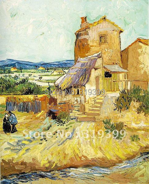 Vincent Van Gogh Маслото,На Стара Мелница 1888 година , маслото репродукција, рачно изработени,Слободна локација за подигнување на Превозот
