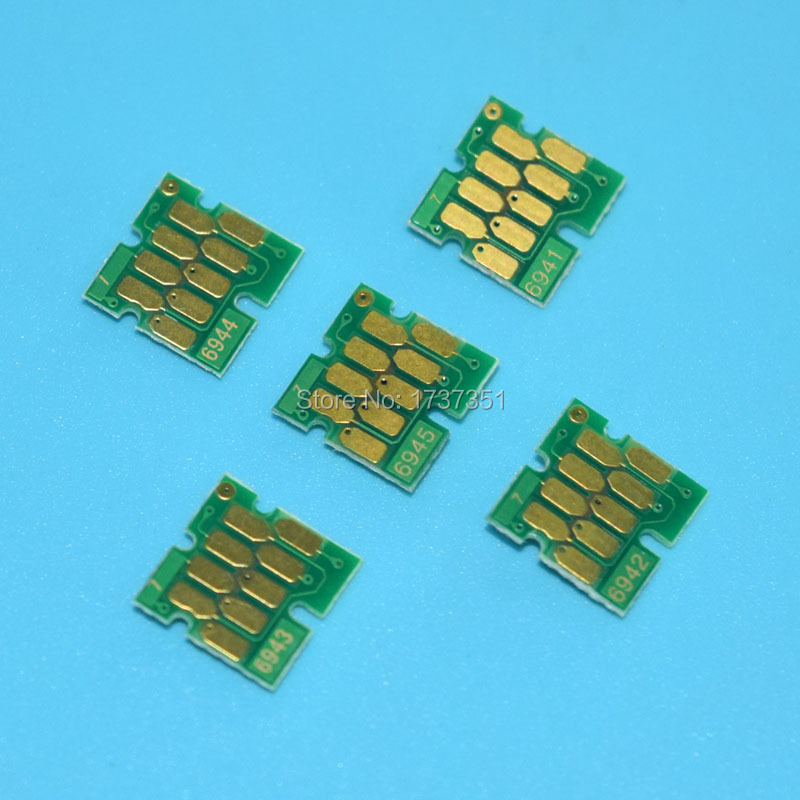 5 групи t6941 т-6941-t6945 Компатибилен чип за Epson SureColor T7070 печатач патрон 5 боја