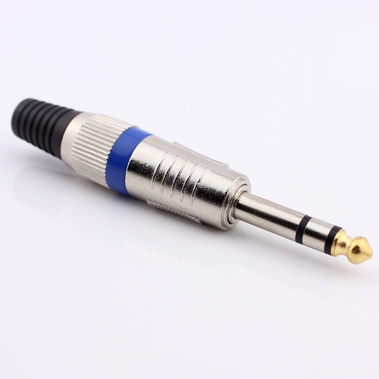 Висок квалитет 2 парчиња pin 6.35 mm mm приклучок машки заварување Миксер Микрофон 6.5 mm TRS Аудио приклучок стерео