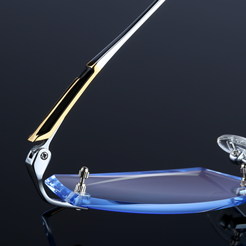 Средување на очила rimless очила со myopia рамки мажите заврши титаниум лесни комерцијални обичај тебе очила