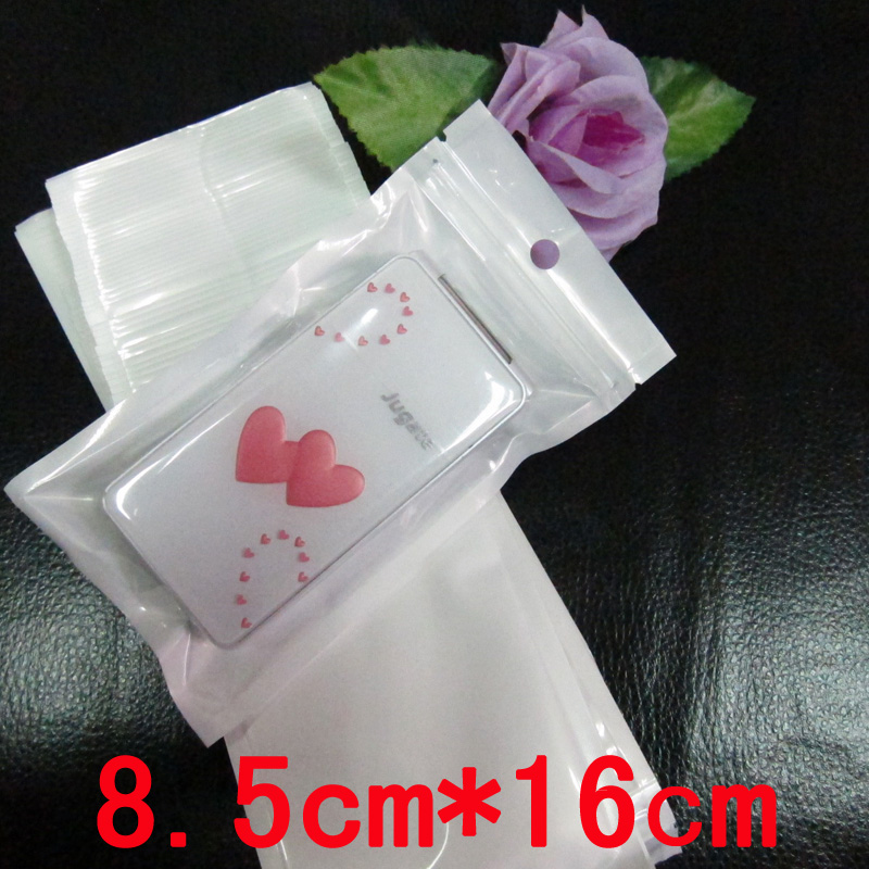 8.5*16cm Бела / Јасни Само Печат Resealable Патент Пластични Мало Пакување Пакет Торба Zip Заклучуваат за Складирање