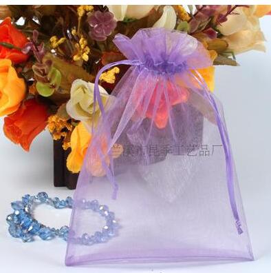 13x18 cm пурпурна предиво накит за подарок торба sachet торбичка за Свадба Етикета Печатење 100 / многу Големо