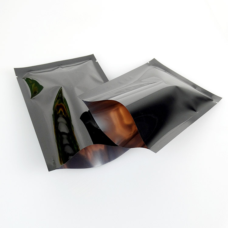 8*12cm 200PCS/многу Црна алуминиумска фолија торба - фолија вакуум пластични торбичка топлина печат храна одделение