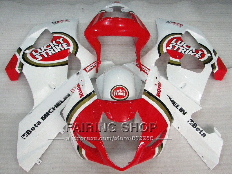 За Suzuki шприц маска GSXR1000 2003 2004 црвено бели лакот обтекател комплет GSXR 1000 03 04 YI04