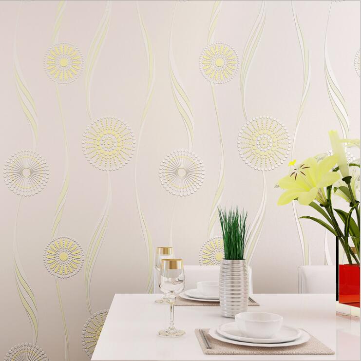 Модерната Вертикален Бран Линија&Кружни Врежана Не-плетени Mural Wallpaper /3D Спалната соба Дневна соба Ѕид