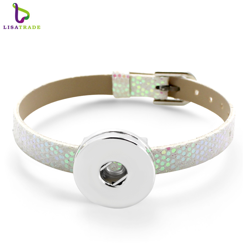 8ММ СТП Кожа Glint Wristband Гривни Може да Изберете Боја (10 парчиња/многу) DIY Додаток Одговара Слајд Писмо