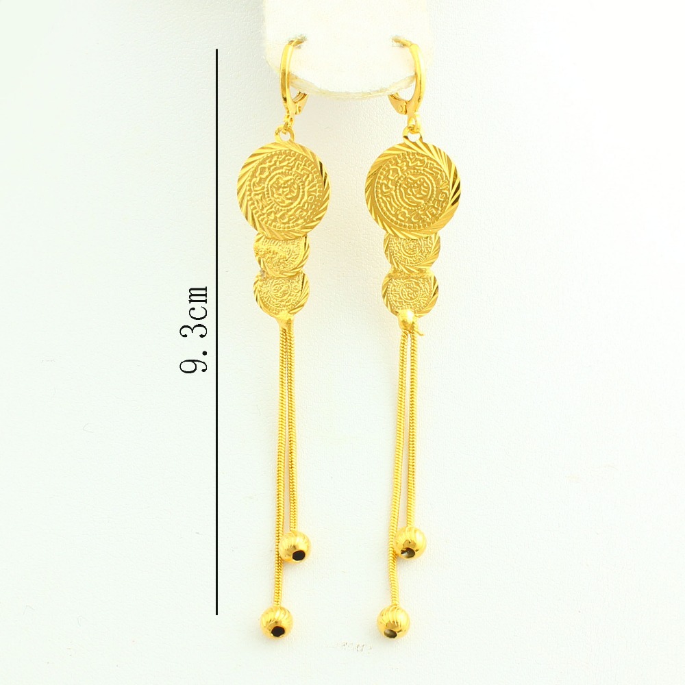 На Нова Рунда Монета Tassel Мода Обетки златна боја Накит Обетки За Жените Девојка