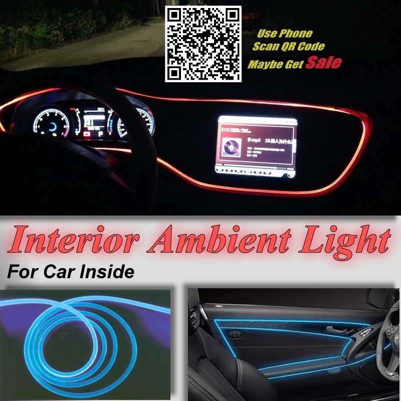 За MG ТФ 2002-2011 Автомобил Внатрешни работи Амбиентална Светлина Панел осветлување За Автомобил Внатре Ремонтирам Воздух Кул Лента Светлина Оптички Влакна Бенд