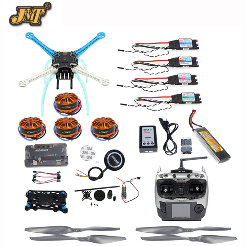 JMT Целосен Комплет DIY GPS Летало APM2.8 500mm Мулти-Роторот со 700KV Моторни 30A ESC 9CH Предавателот 11.1 V 4400MAH Батеријата