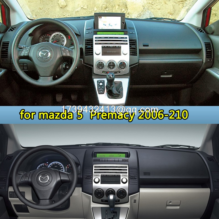 dashmats автомобил-стил, додатоци табла покритие за mazda 5 premacy 2006 2007 2008 2009 2010