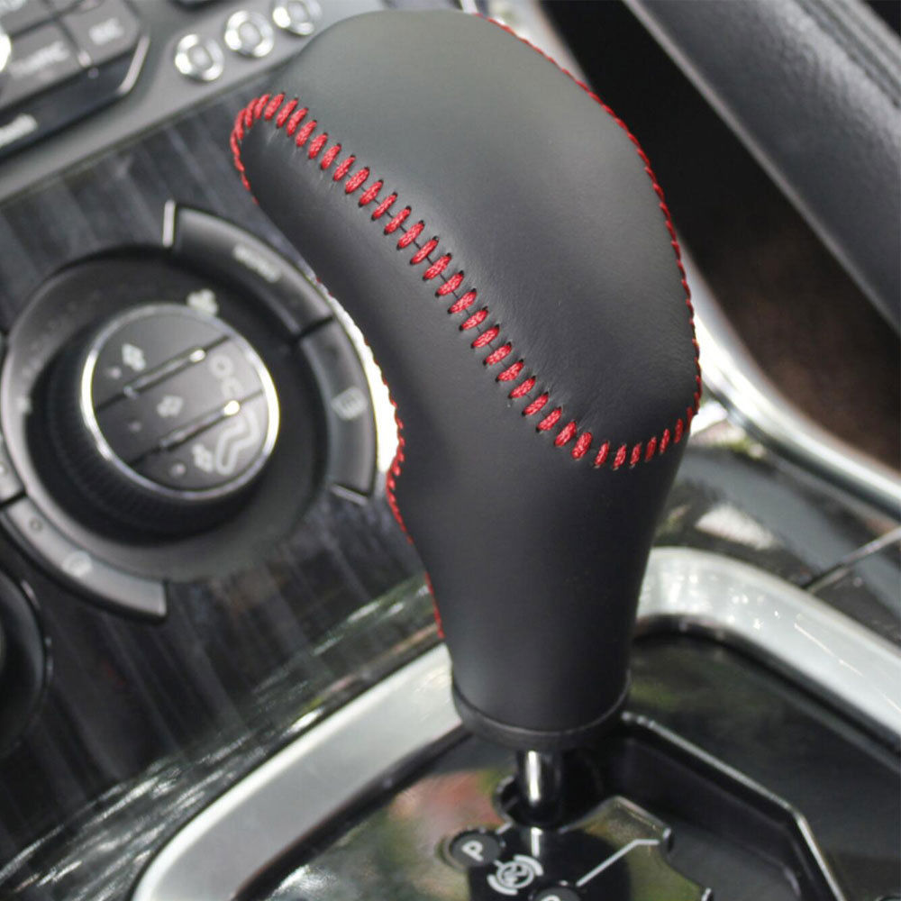 Автомобил Кожа Автоматски Менувач Shift Knob Рачната Сопирачка Покрие Намали За Peugeot 3008 2014- Автомобил