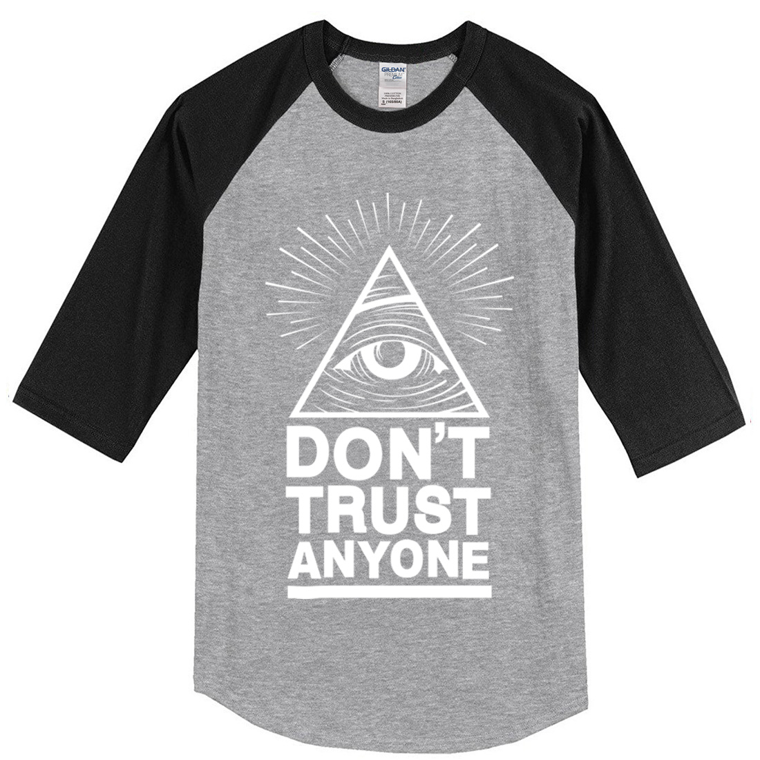 Лето 2018 машки маици воопшто Не им Верувате Секој Illuminati Сите Гледаат Очи три четврт ракави т кошула Crossfit