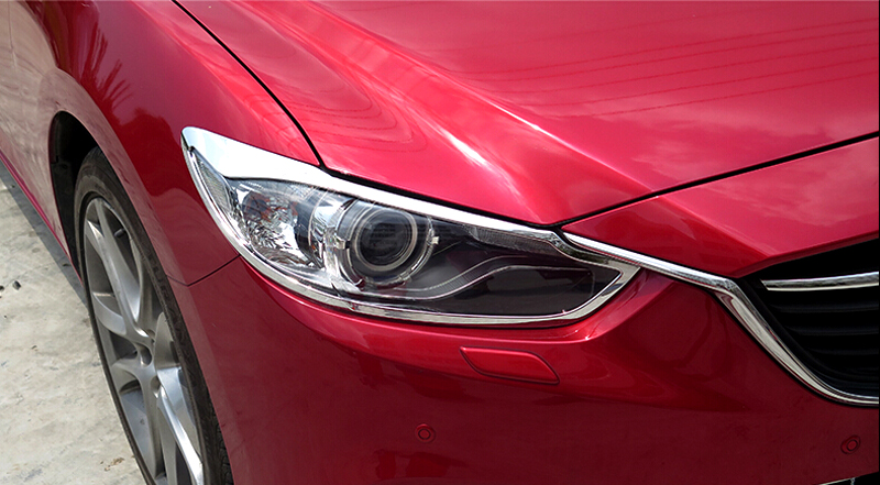 ABS Хром Сјајни Пред Светлата Покрие Надворешноста Хром Стил 2 парчиња Делови За Mazda 6 M6 Atenza 2013 2014