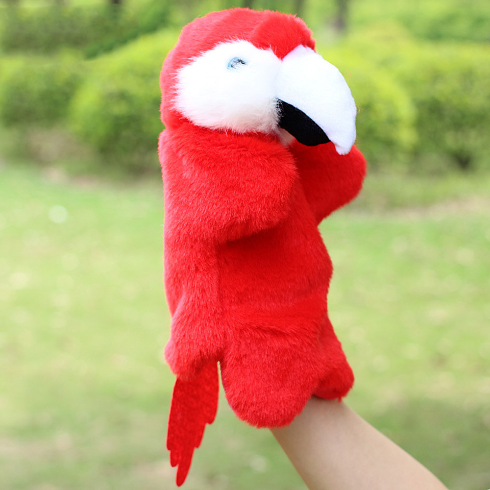BOLAFYNIA Црвено папагал Деца Рака Кукла Играчки бебе дете кадифен Полнети Играчка за Божиќ подароци роденден