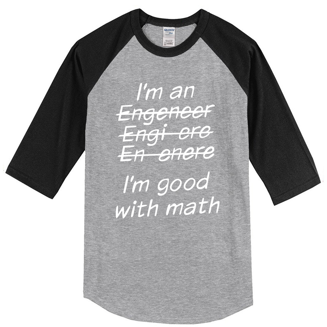2018 нови пристигнување три квартал ракав памук т кошула мажи, јас сум Инженер јас сум Добар Во Математика печати смешно т кошули битник врвот tees