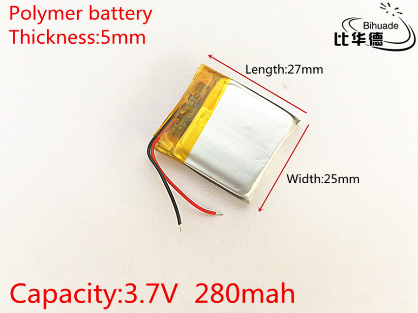 1pcs 3.7 V 280mAh 502527 Литиум Полимер Li-Po Батерија За DIY Mp3 GPS