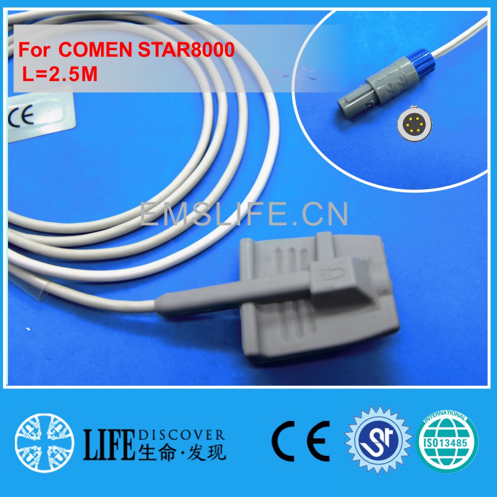 Долг кабел возрасни меки силиконски spo2 сензор за COMEN star8000 дигитални модул