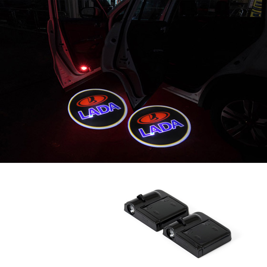 Безжична Автомобил Вратата Лого за Добредојде Светлина Проектор За Lada 2112 2113 2114 2115 2106 Samzra Патриот