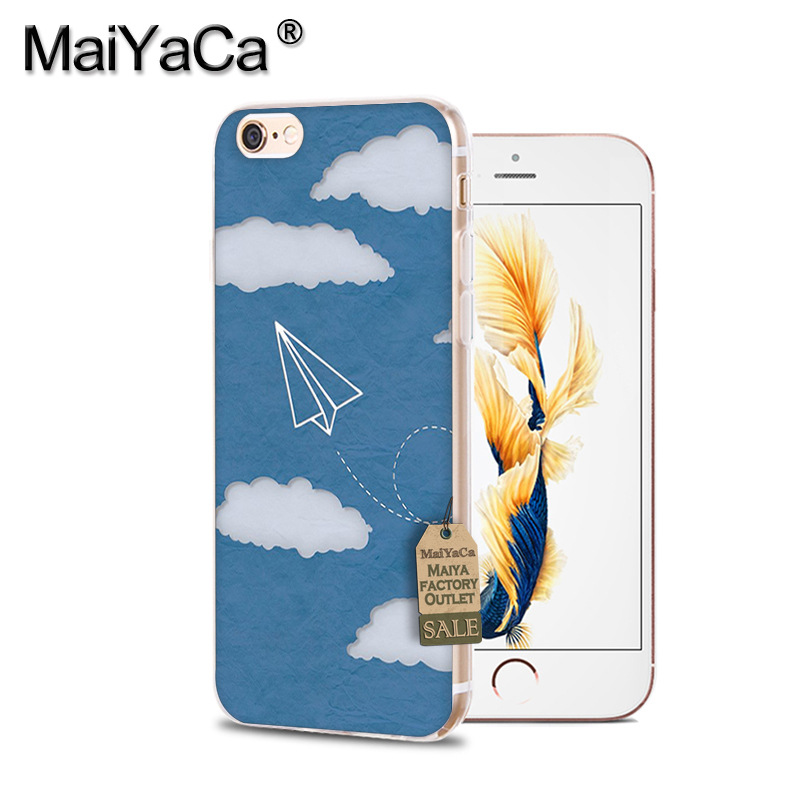 MaiYaCa воздух авион телефон случај Додатоци покрие мека tpu за Apple iPhone 8 7 6 6S Плус X 5 5S SE 5C 4 4S Маска