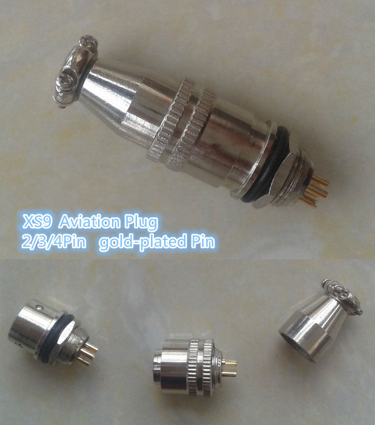 1PCS AP037 XS9 2/3/4/5Pin 9mm Машки & Женски Конектор минијатурни Авијација Plug М9 Кружни Приклучок+Plug позлатени Pin