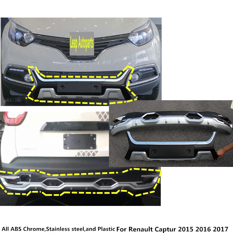 Висок квалитет За Рено Captur 2015 2017 ABS+Пластика Напред/Назад задниот Браник задната врата на возилото во Дресот на трим плоча светилка прагот