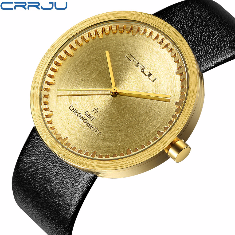 CRRJU Бренд на Луксузни Мода Обичните Види Reloj Hombre Кварц рачен часовник Кожа за на Рака Машки Часовник relogio masculino