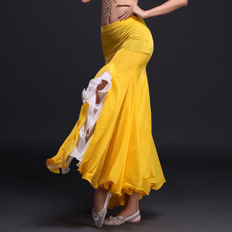 Најновите Стомакот Танцување Облека 7 Бои Професионални Долга Опашка Риба Здолништа Жените Завиткани Стомак Танц Здолниште Евтини