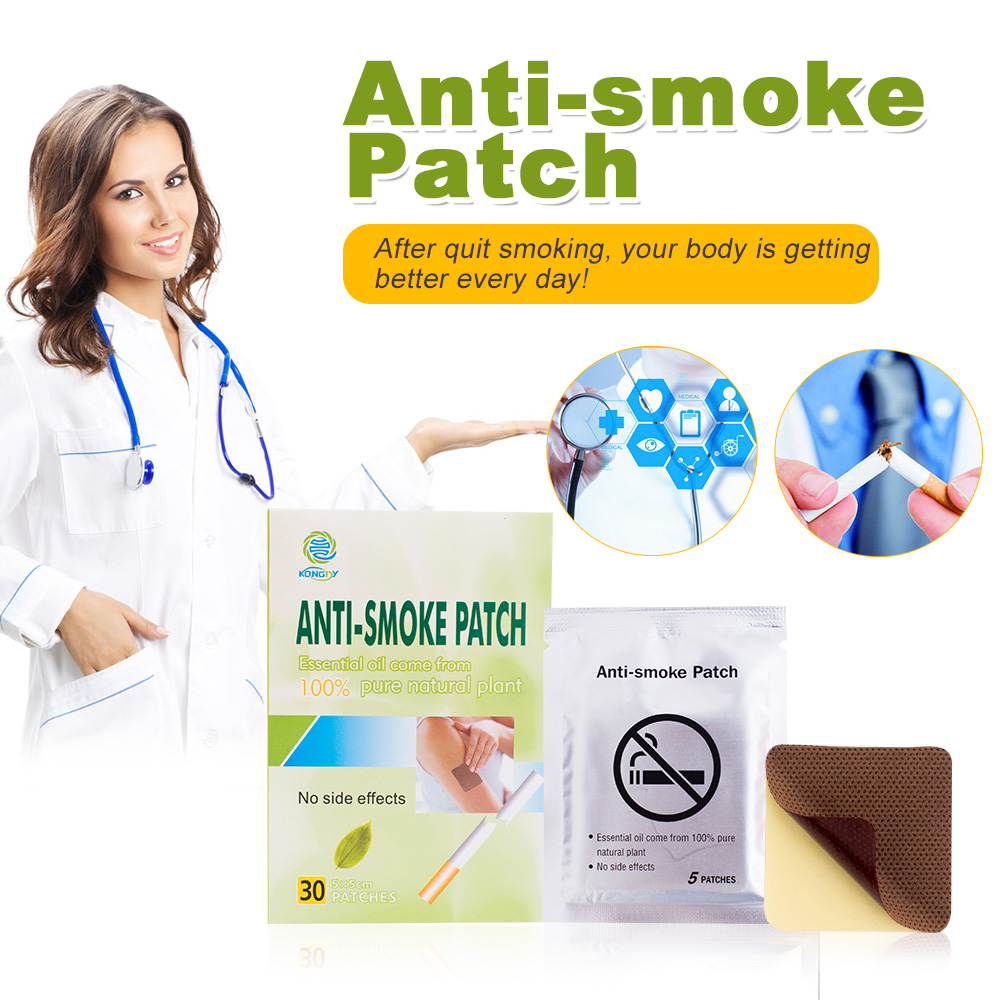 KONGDY Анти Smoke Patch Природна Состојка 30 Парчиња/Кутија Пушењето Престанок Подлога Природни Билни да се откажат од Пушењето, Гипс