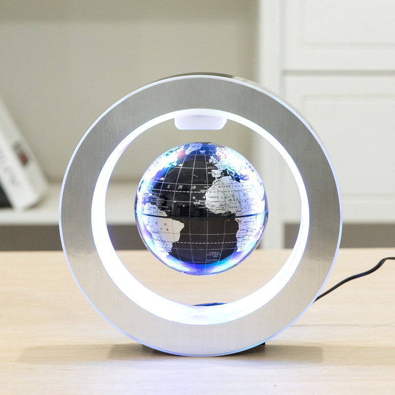 Нова Новина Декорација Магнетни Levitation Постоечкиот Свет Мапата на Светот со LED Светло со Електро Магнети и Магнетно Поле Сензор