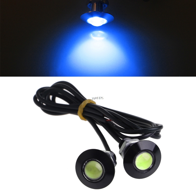 YAM 1 Пар Ултра Тенок 23mm 12V Автомобил LED светилки drl Дење Работи Светлина Eagle Eye Светилка бела/сино/red/жолта/Мраз сина
