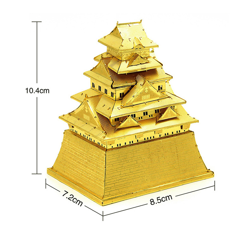 Microworld 3D метал Модели Осака Замокот модел DIY ласерско сечење Сложувалка градењето модели на 3D метал Загатка Играчки за возрасни подарок