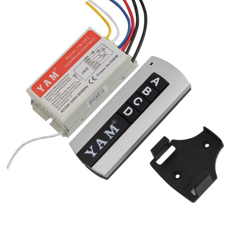1/2/3/4 Начини за вклучување / ИСКЛУЧУВАЊЕ НА 220 V DIY Далечински Дигитален Безжичен Далечински Управувач Switch за Сијалица