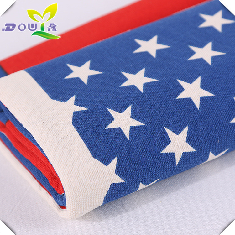 нова пролет и лето Американското знаме весник дебел памук платно завеса tablecloth печатени ткаенини троседот перница