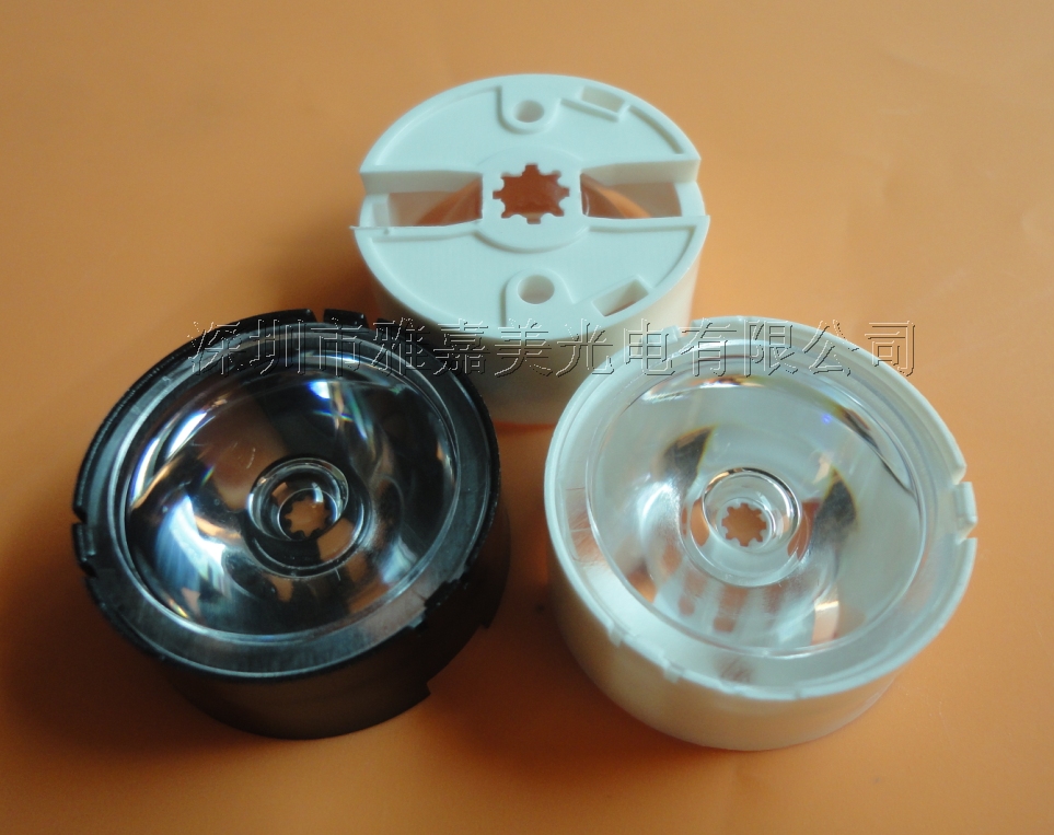 КРИ-XP леќа Дијаметар 22.2 мм*9.8 mm Мазна површина 15 степени (со носителот )3535 LED леќа ,XPG/XPE Кондензаторот леќа (20 парчиња/многу)
