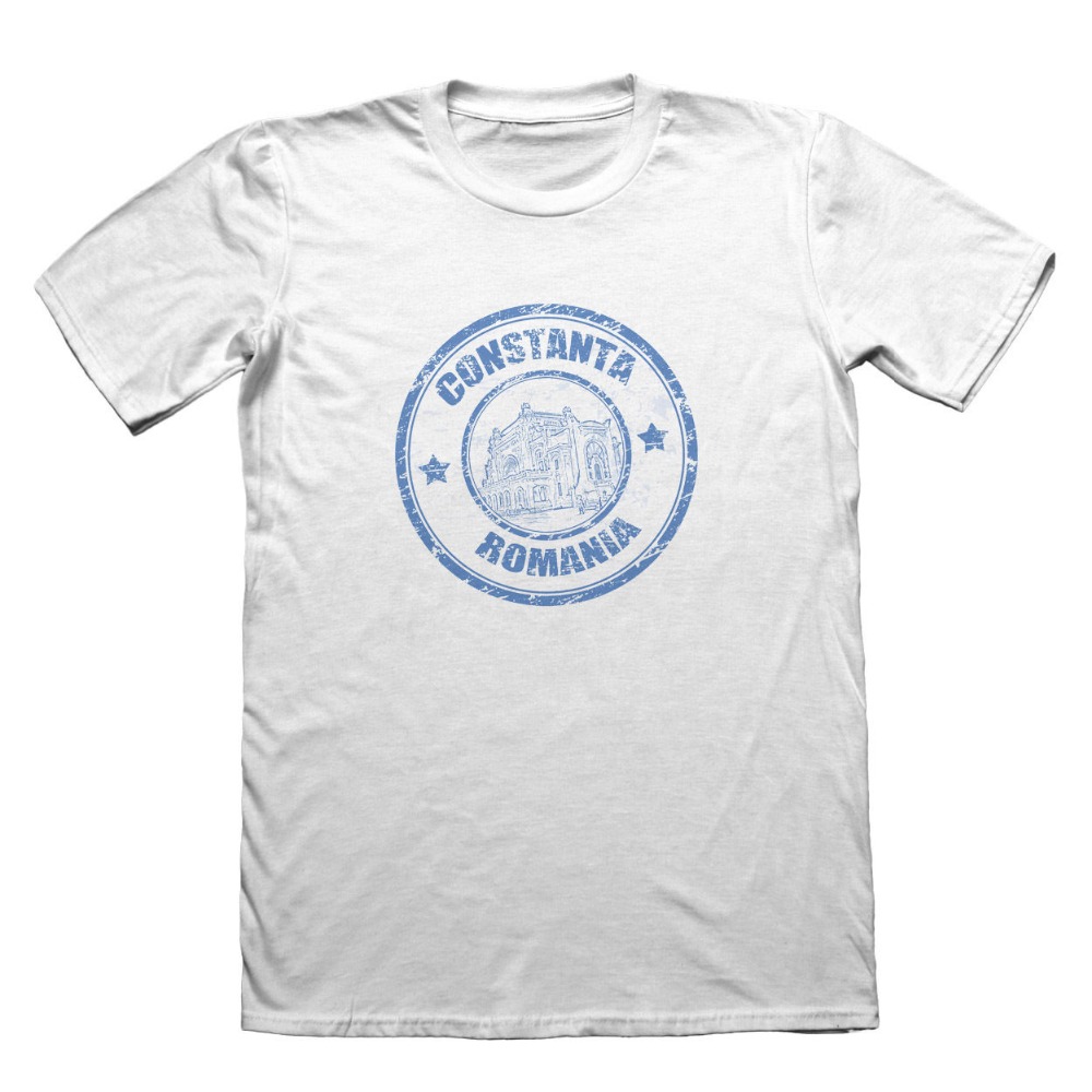 2018 Нови Лето Памук Мажите Tee Кошула Constanta Романија Знаме Дизајн T-Shirt - Смешно Мажите Подарок Мода Т-маица Дизајн