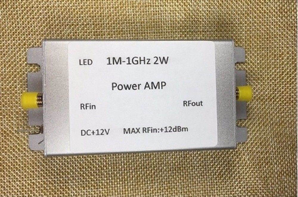 2W 1M-1000MHz 12v 2W HF FM VHF UHF широкопојасен RF моќ засилувач модул
